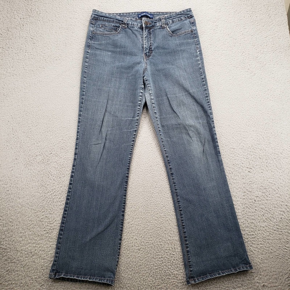 Bandolinoblu Jeans Womens 14‎ Blue Denim Straight Leg Medium Wash